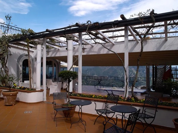 Typical cafe coffee shop terrace Italy — Stock Photo, Image