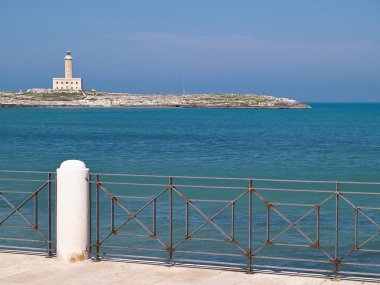 Eski sahil kasaba, Vieste in Puglia, İtalya