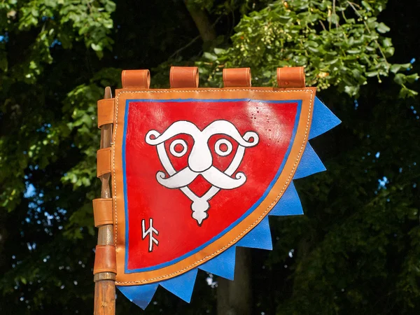 Medeltida Viking riddare banner flagga — Stockfoto