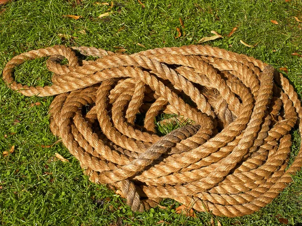 Coiled roll of rope — Stock Photo, Image