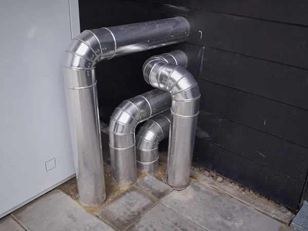 Ventilation system metal pipes — Stock Photo, Image