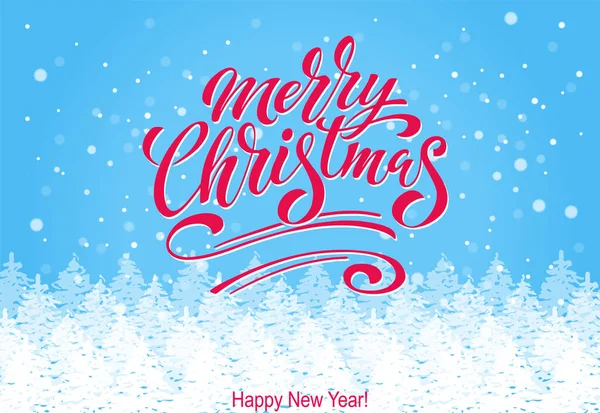 Веселого Різдва Щасливого Новорічного Вінтажу Типографією Руки Тягнуть — стоковий вектор