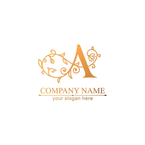 Letter Logo Template Monnogram Delicate Floral Design Personal Logo Vector — Stock Vector