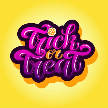 Mutlu Cadılar Bayramı vektör harfleri. Pankart, poster, tebrik kartı ve bir partiye davetiye için şenlikli yazı. Vektör çizimi. El çizimi