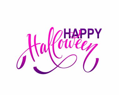 Mutlu Cadılar Bayramı vektör harfleri. Pankart, poster, tebrik kartı ve bir partiye davetiye için şenlikli yazı. Vektör çizimi. El çizimi