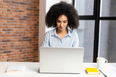 Çevrimiçi çalışan iş kadını