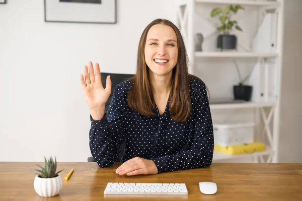 Videochat mit Kollegin — Stockfoto