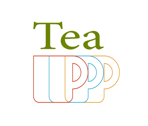 Farbvektor für grünen Tee — Stockvektor