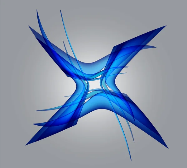 X lettre vecteur bleu — Image vectorielle