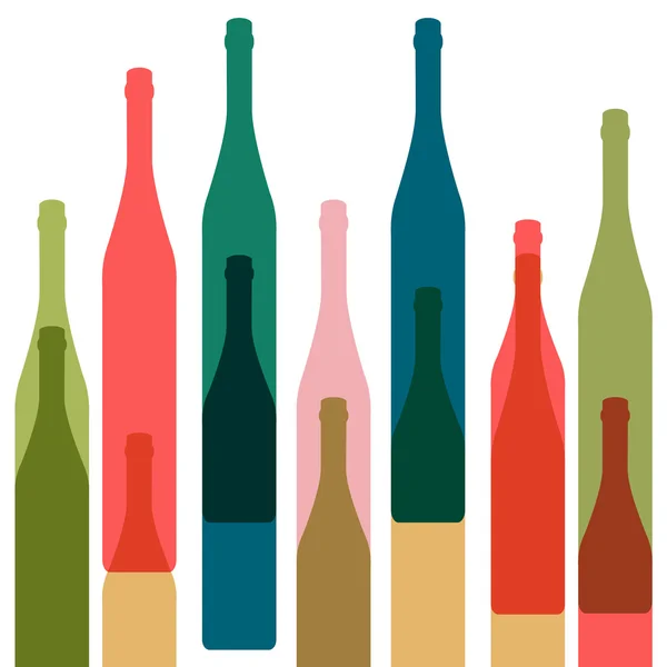 Colore vettore bottiglie — Vettoriale Stock