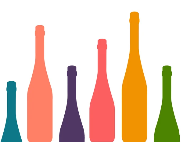 Фон с бутылками вина — стоковый вектор