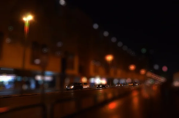 Blurred night street — Stock Photo, Image