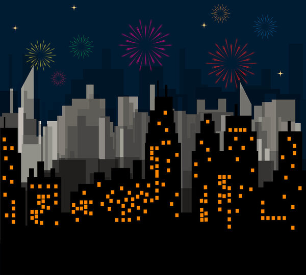 Night City celebrates vector