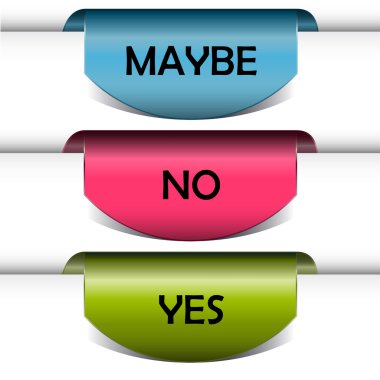 Evet hiçbir mabye rozetleri ve Etiketler