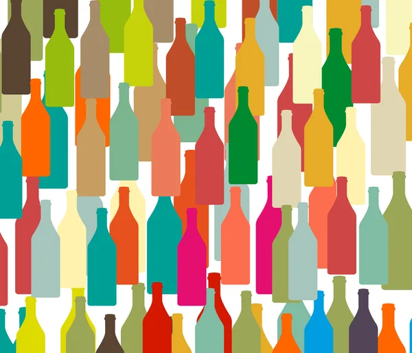 Background with bottles COLORS — Wektor stockowy