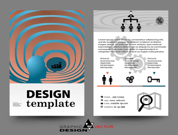 Folleto abstracto folleto diseño — Vector de stock