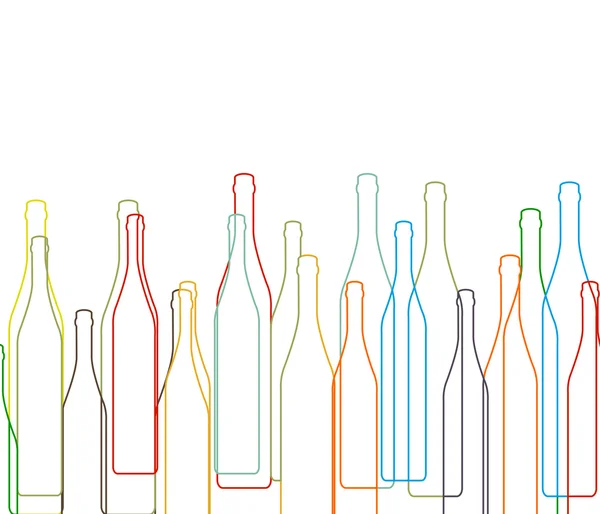 Фон с бутылками — стоковый вектор