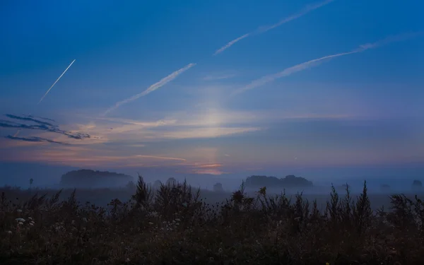 Panorama nebuloso outono — Fotografia de Stock
