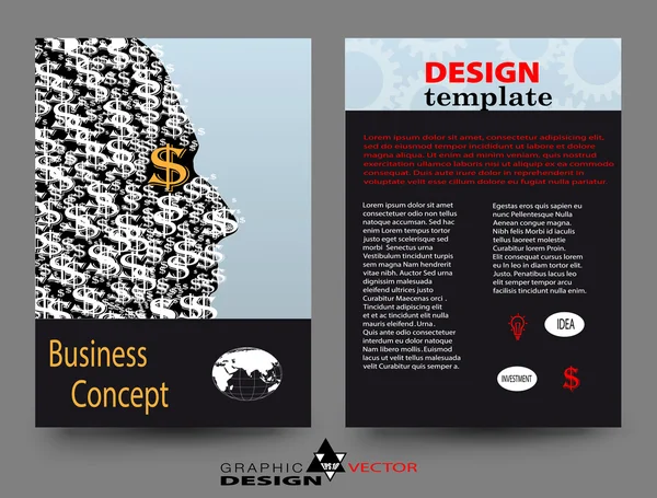 Business concept A4 brochure — Stock Photo, Image