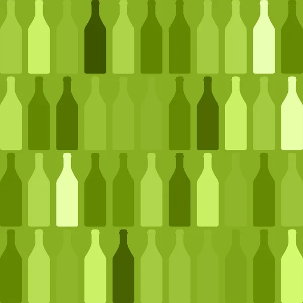Fundo garrafas verde — Vetor de Stock
