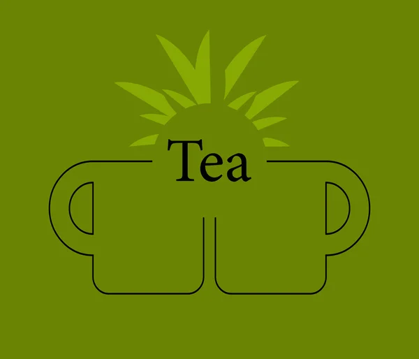 Taza de té — Vector de stock