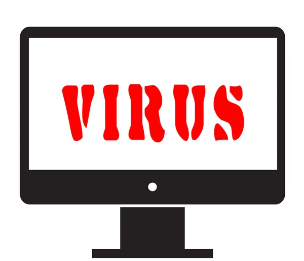 Ordenador del virus — Archivo Imágenes Vectoriales