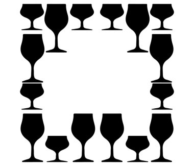 Alcoholic Glass Silhouette clipart