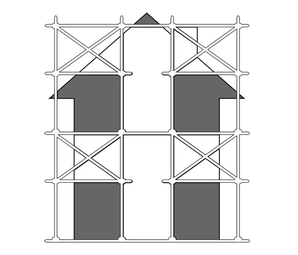 Vector image of scaffolding — Stock Vector