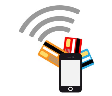 Mobil ödeme düz tasarlamak vektör