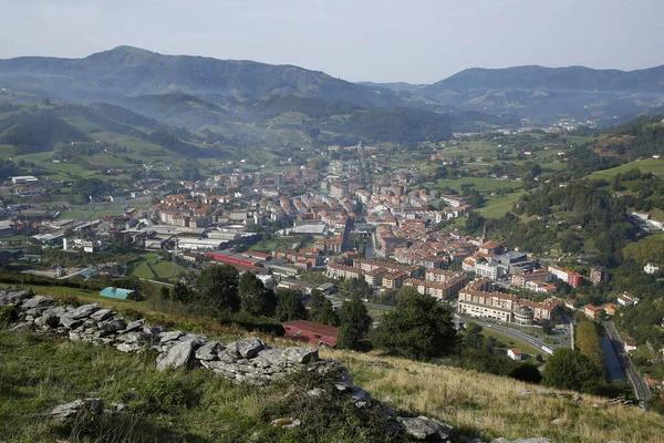 Panoramica Azpeitia Pueblo Del Gipuzkoa Pais Vasco 西班牙 — 图库照片