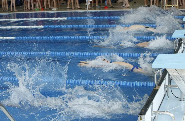 Niños en la piscina — Foto de Stock