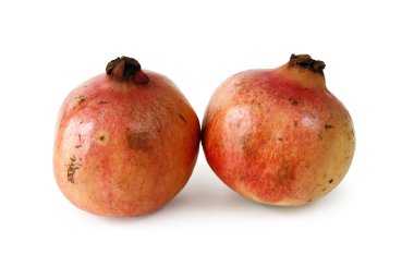 beyaz arkaplanda şeftaliler