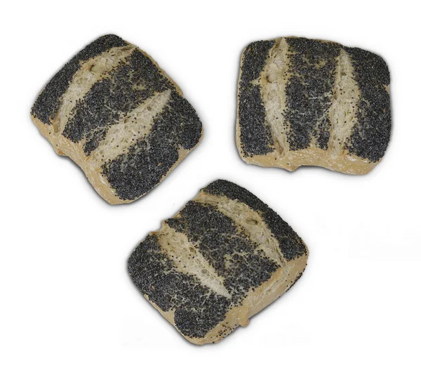 Pão feito com sementes de papoila e assado de forma tradicional — Fotografia de Stock