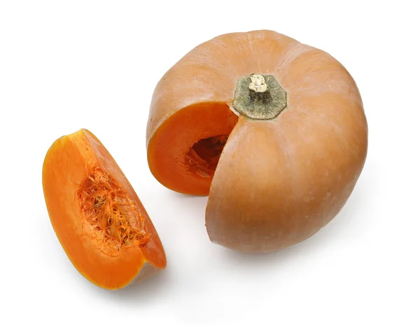 Zucca con una fetta — Foto Stock