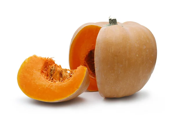 Calabaza con una rebanada — Foto de Stock