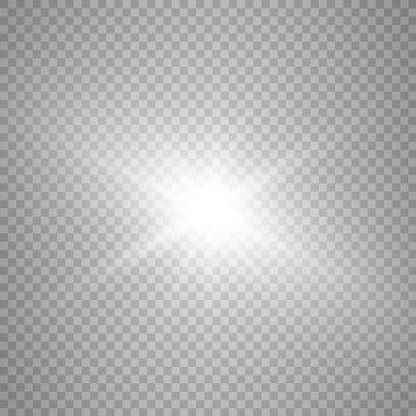 Parlak ışık efekti. Parıltılı yıldız patlaması.