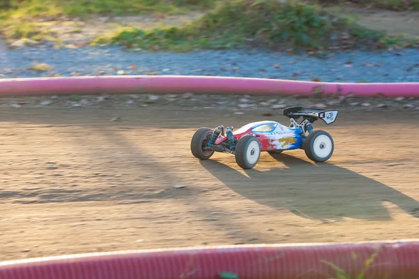 RC buggy  toy car in a rally championship race — Stock Photo, Image