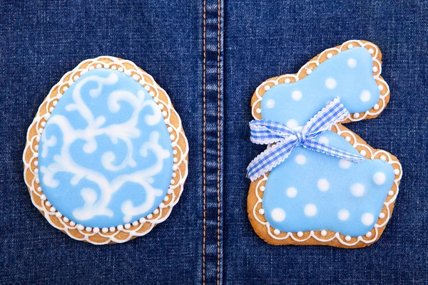 Páscoa biscoitos tradicionais de gengibre backgroung — Fotografia de Stock