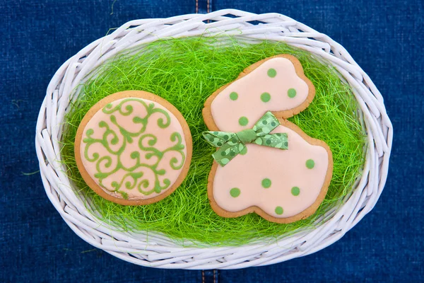 Easter traditional Gingerbread cookies backgroung — Stock Photo, Image