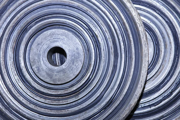 Steel plates stacked , close up — Stock Photo, Image