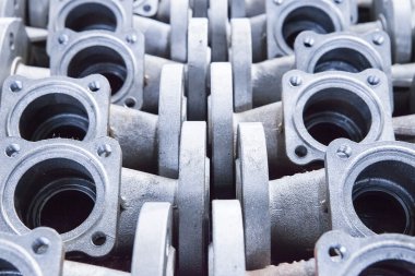 Endüstriyel arka kısmından vanalar