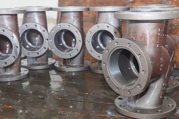 Valve bodies during water cleanig Stock Picture