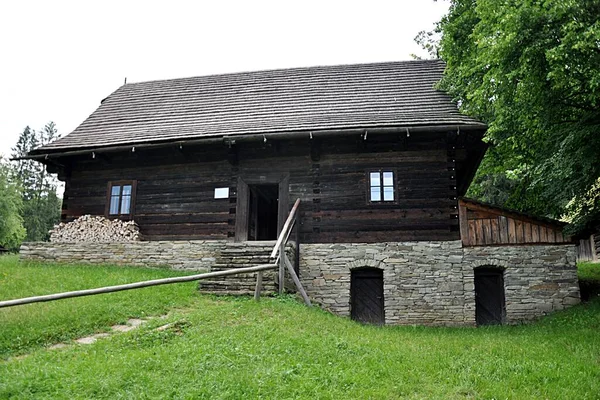 Viejo Edificio Tradicional Ciudad Roznov Pod Radhostem República Checa Europa — Foto de Stock