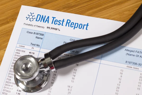 Verslag van de beproeving van het DNA — Stockfoto