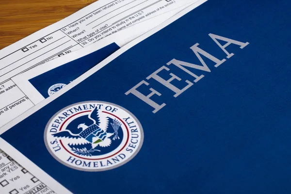 FEMA US Homeland Security Form — Stock Photo, Image