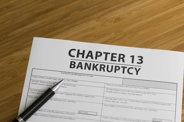 Bankruptcy Chapter 13 — Stock Photo, Image