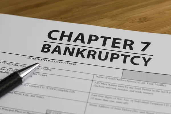 Bankruptcy Chapter 7 — Stock Photo, Image