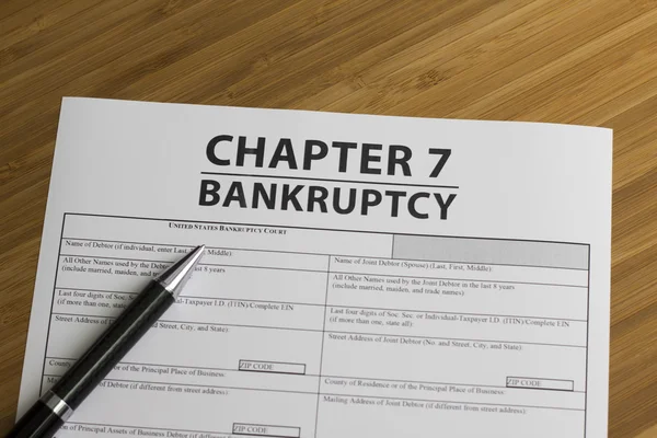 Bankruptcy Chapter 7 — Stock Photo, Image