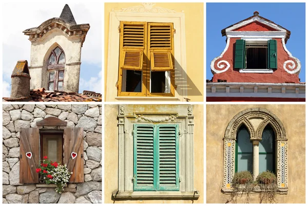 Oude windows in Italië — Stockfoto