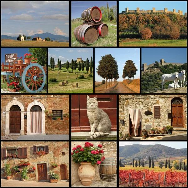 Collage estilo de vida toscano — Foto de Stock